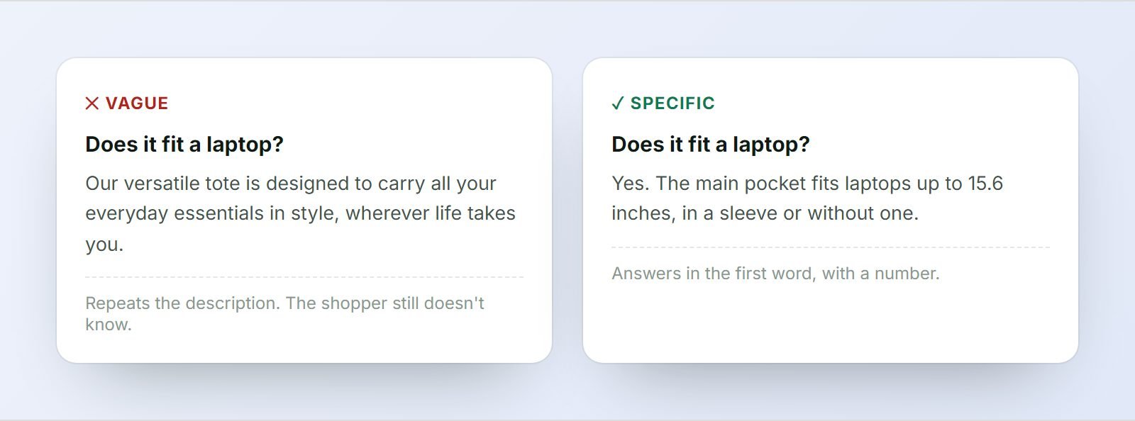 Two answers to 
